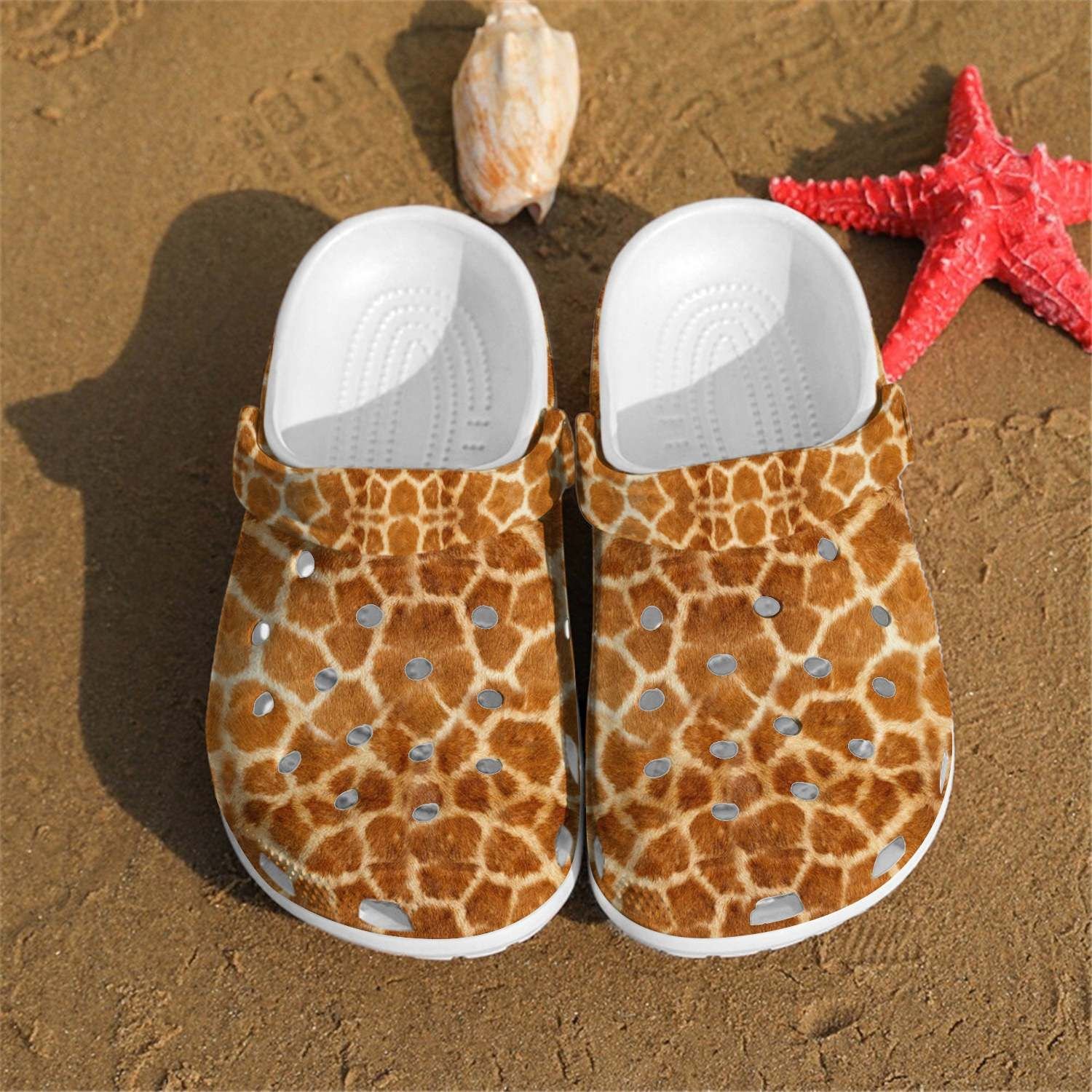 Giraffe Skin Croc Shoes For Men Women – Skin Pattern Shoes Crocbland Clog Gifts For Son Daughter