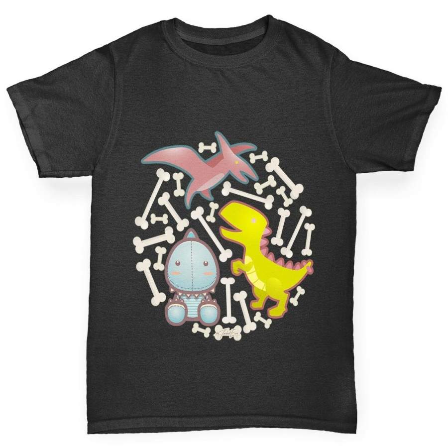 Baby Dinosaurs Summer Fashion Creative Art Pattern Print Casual Round Neck Cotton Men’S T-Shirt 158