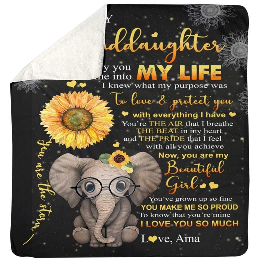 1 Day Left – Get Yours Nowelephant Lovely Message From Ama Gifts For Granddaughters Sherpa Blanket