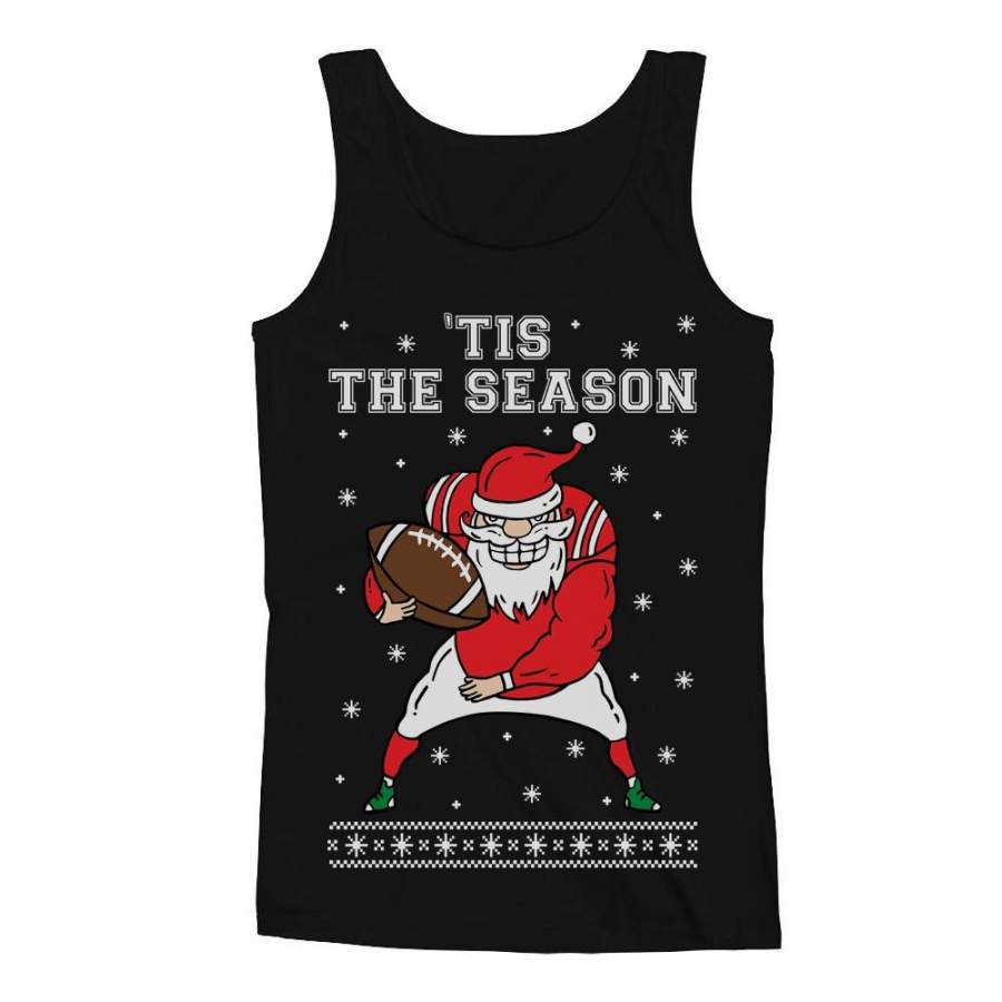 ‘Tis The Season Santa Claus Ugly Christmas For Football Fans Men’s Tank Top