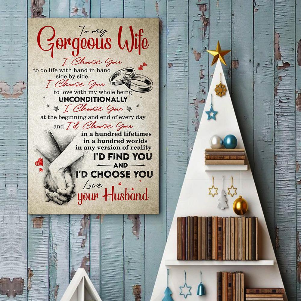 Husband To Wife I Choose You Canvas And Poster