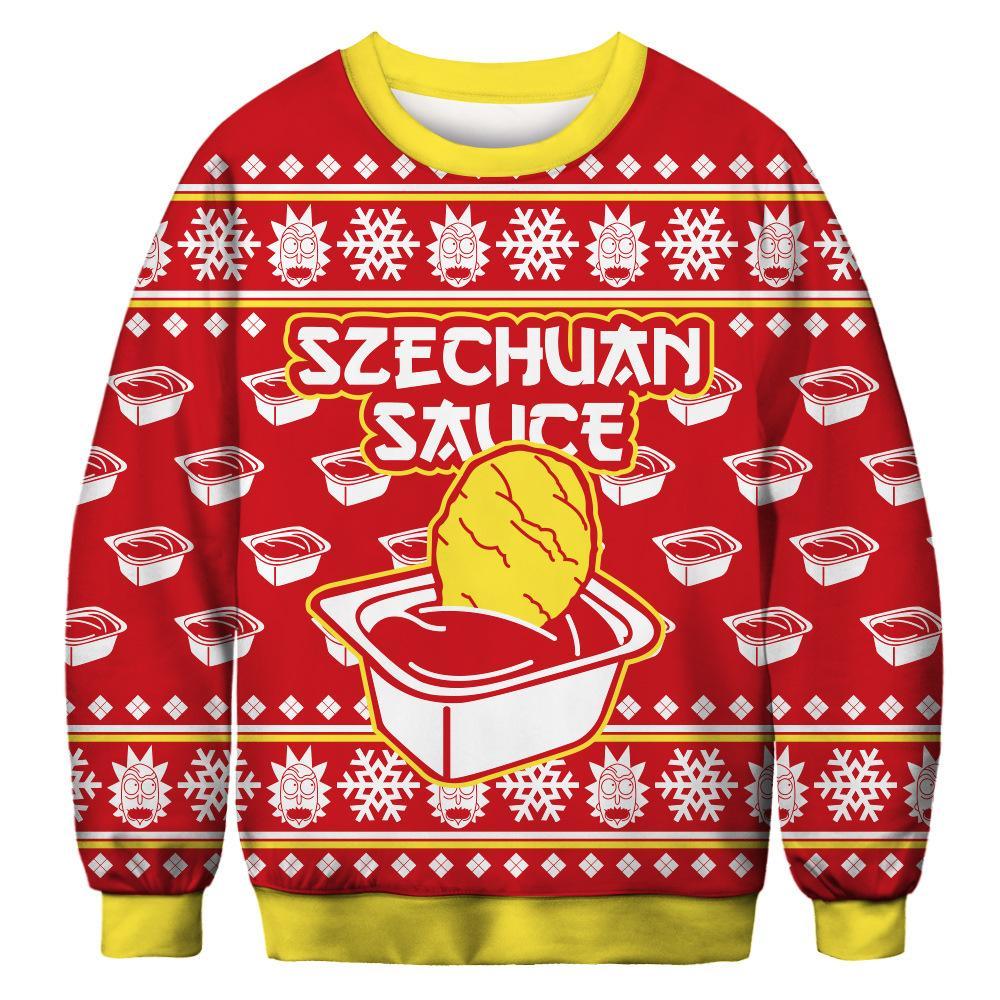 Szechuan Sauce Ugly Christmas Sweater | For Men & Women | Adult | Us6255