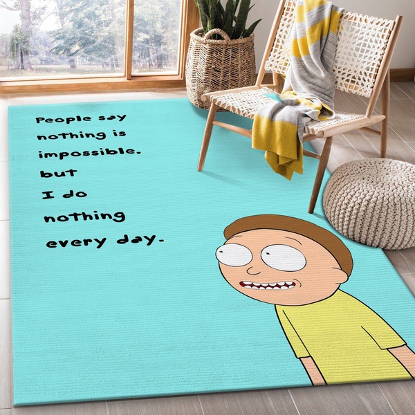 Rick And Morty Quotes Area Rug Bedroom Rug Home US Decor