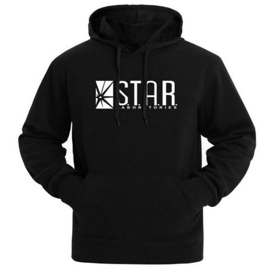 2017 STAR Labs Black Women/Men Hooded Hoodies Male Sweatshirt Jumper The Flash Gotham City Comic Books Superman Tv Series Hoody