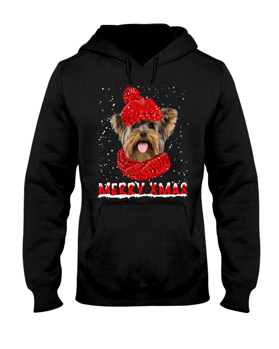 Merry Xmas – Yorkshire Terrier 1 Hooded Sweatshirt