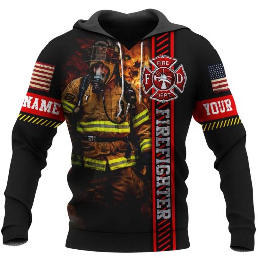 Brave Firefighter Hoodie For Men And Women All Oven Print