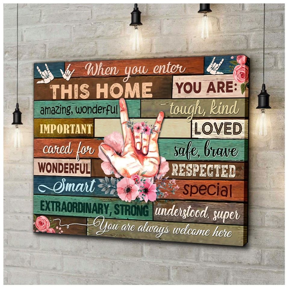 129CNVASL – You Are Always Welcome Here – Sign Language Poster