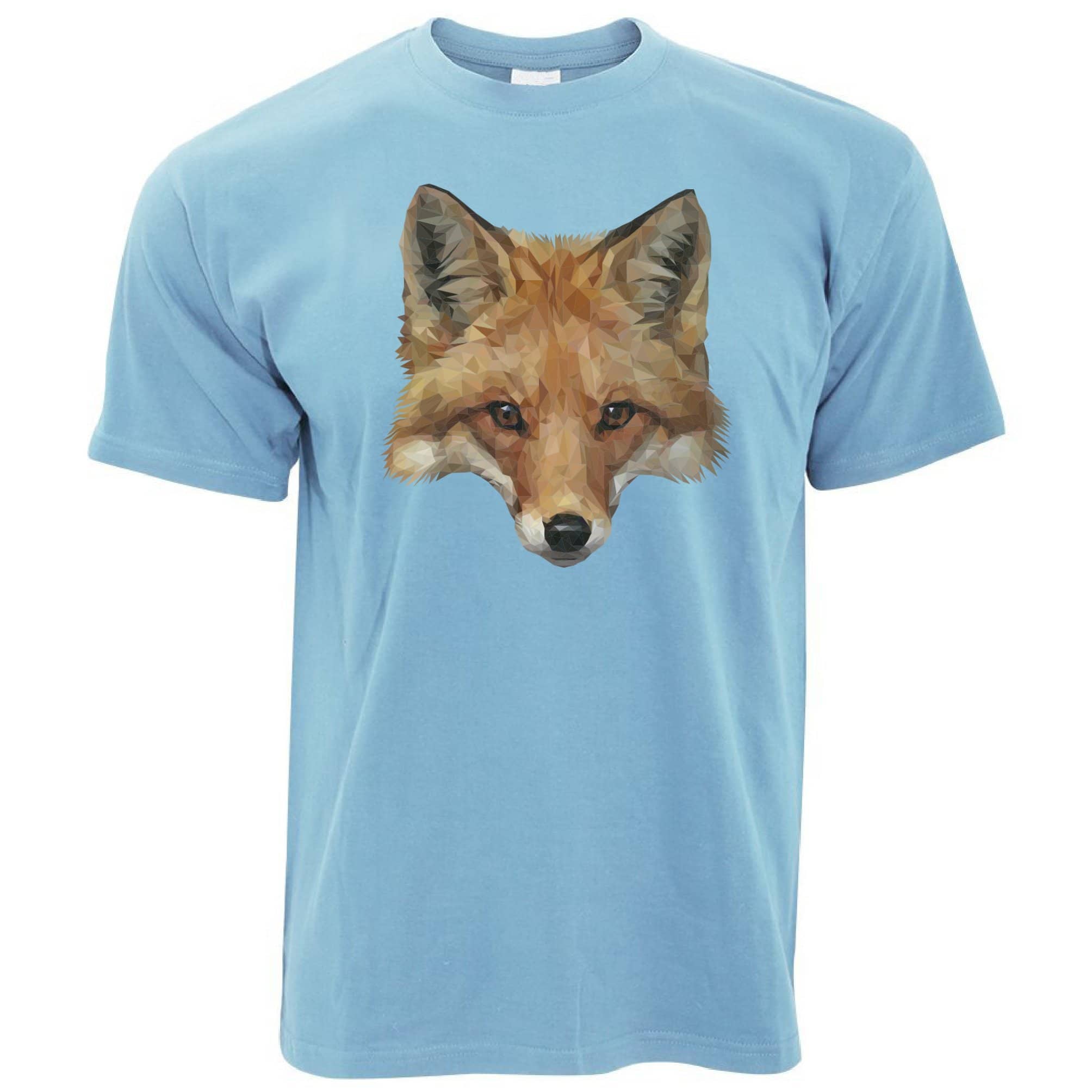 Animal Art T Shirt Low Poly Fox Graphic