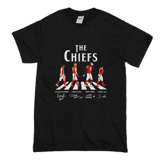 Kansas City Chiefs Mahomes Kelce Cross Abbey Road T Shirt Black (Oztmu ...