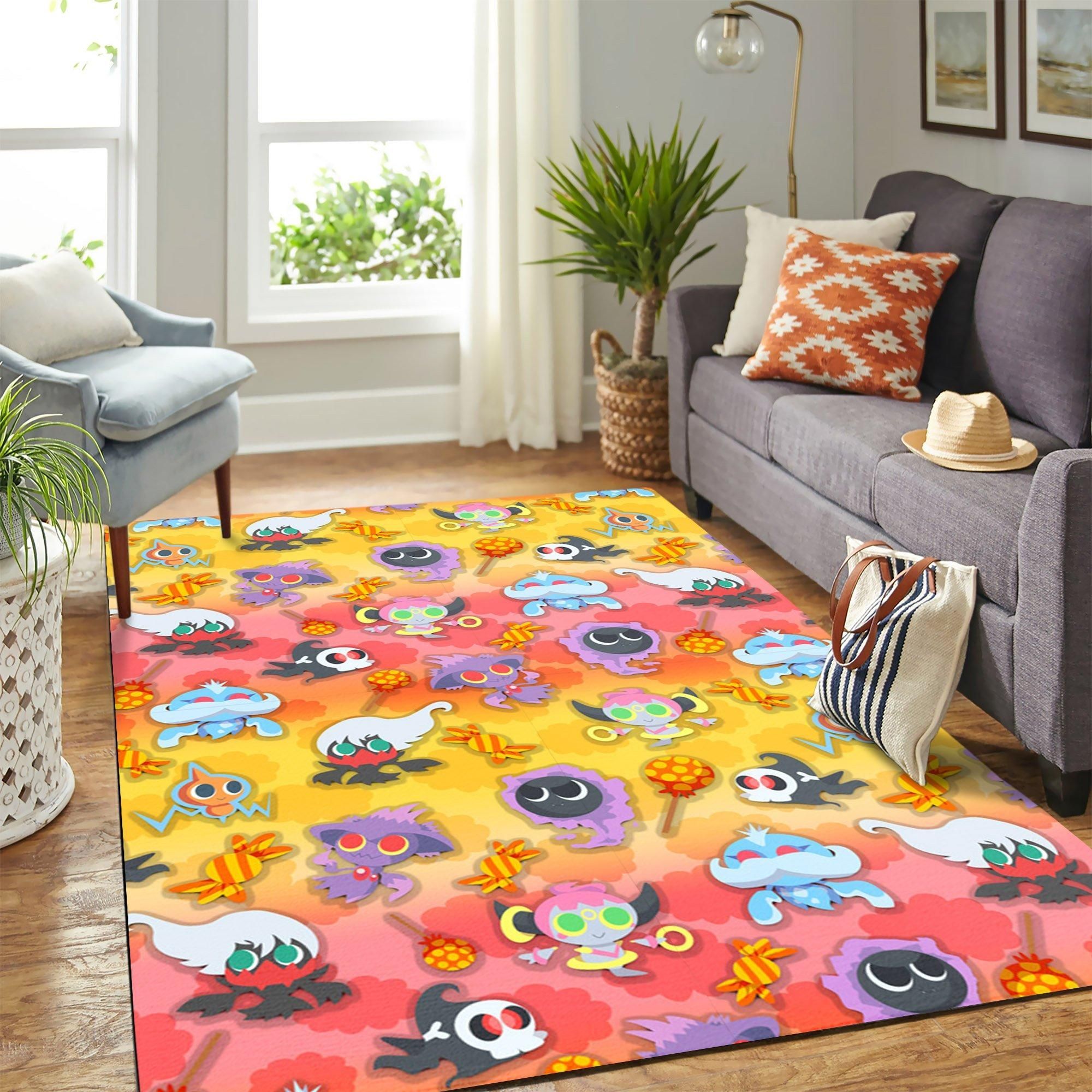 Pokemon Halloween Area Rug Geeky Carpet – home decor – Bedroom Living Room decor