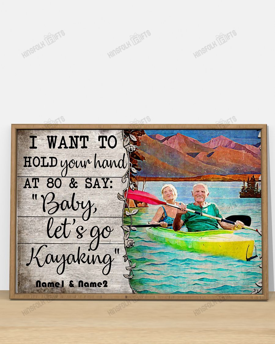 Kayaking Lover Couple Personalized Canvas Poster Wall Art, Poster Print, Canvas Print Wall Decor