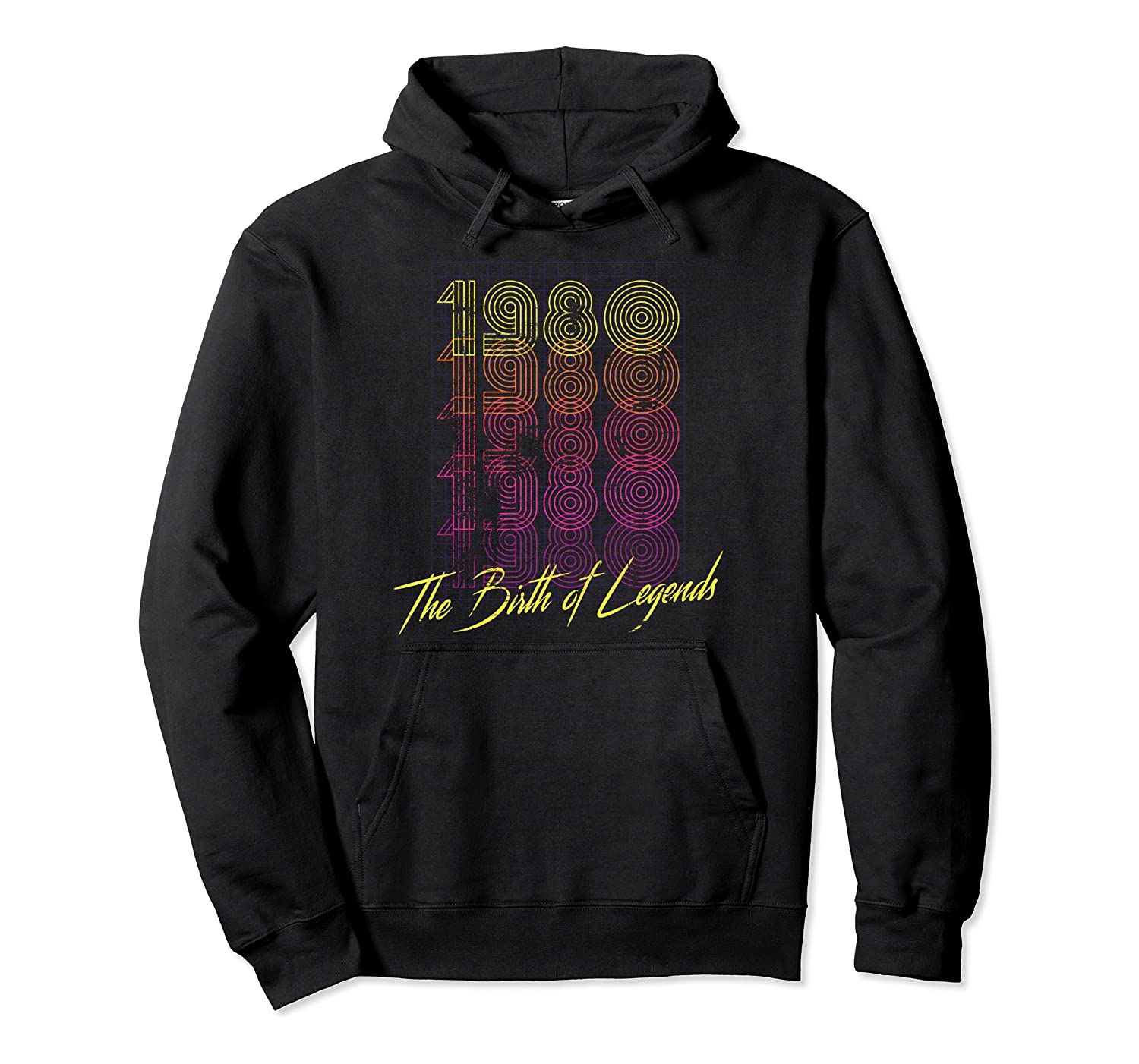 40th Birthday Gift Retro 1980 Vintage Style Pullover Hoodie T-Shirt, Sweatshirt, Tank Top