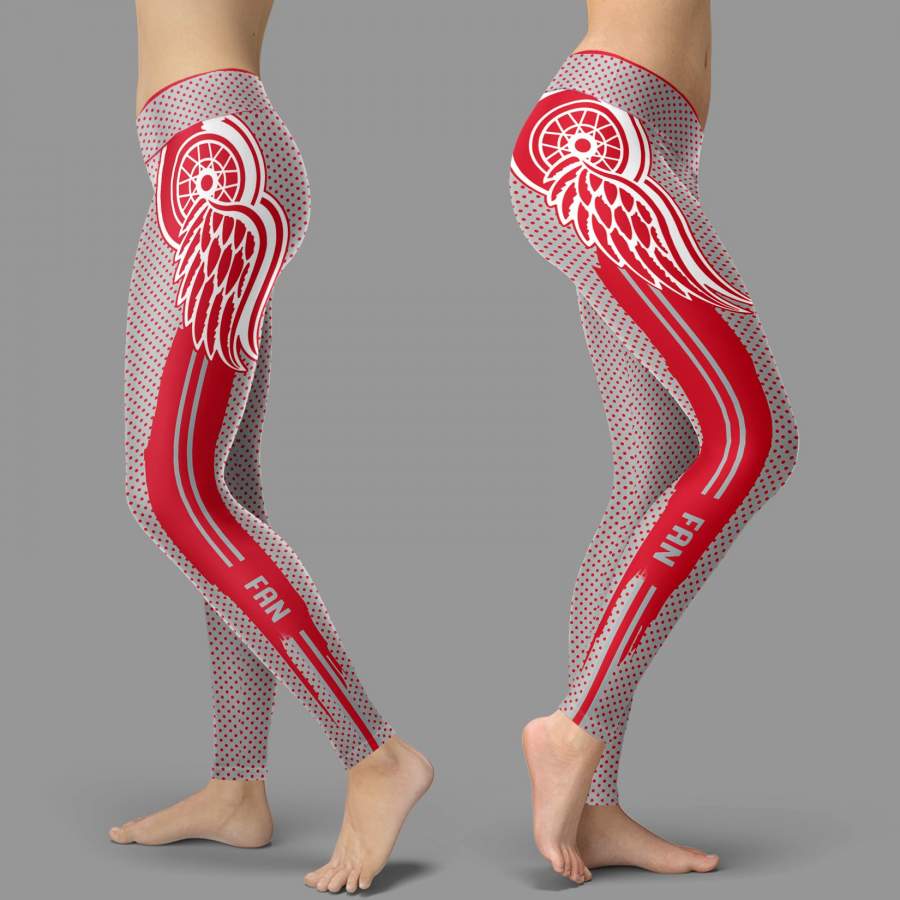 Charming Lovely Little Dots Along Body Detroit Red Wings Leggings