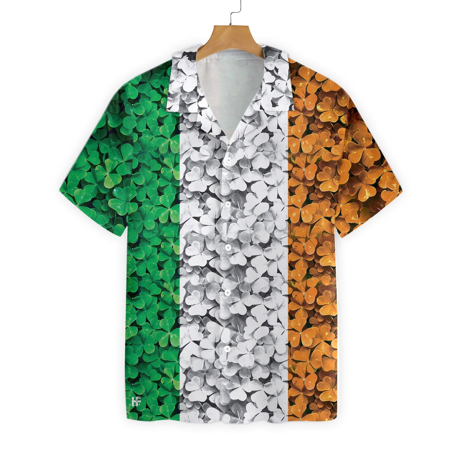 Shamrock Ireland Flag Color St Day 1901 Hawaii Shirt Ha17543