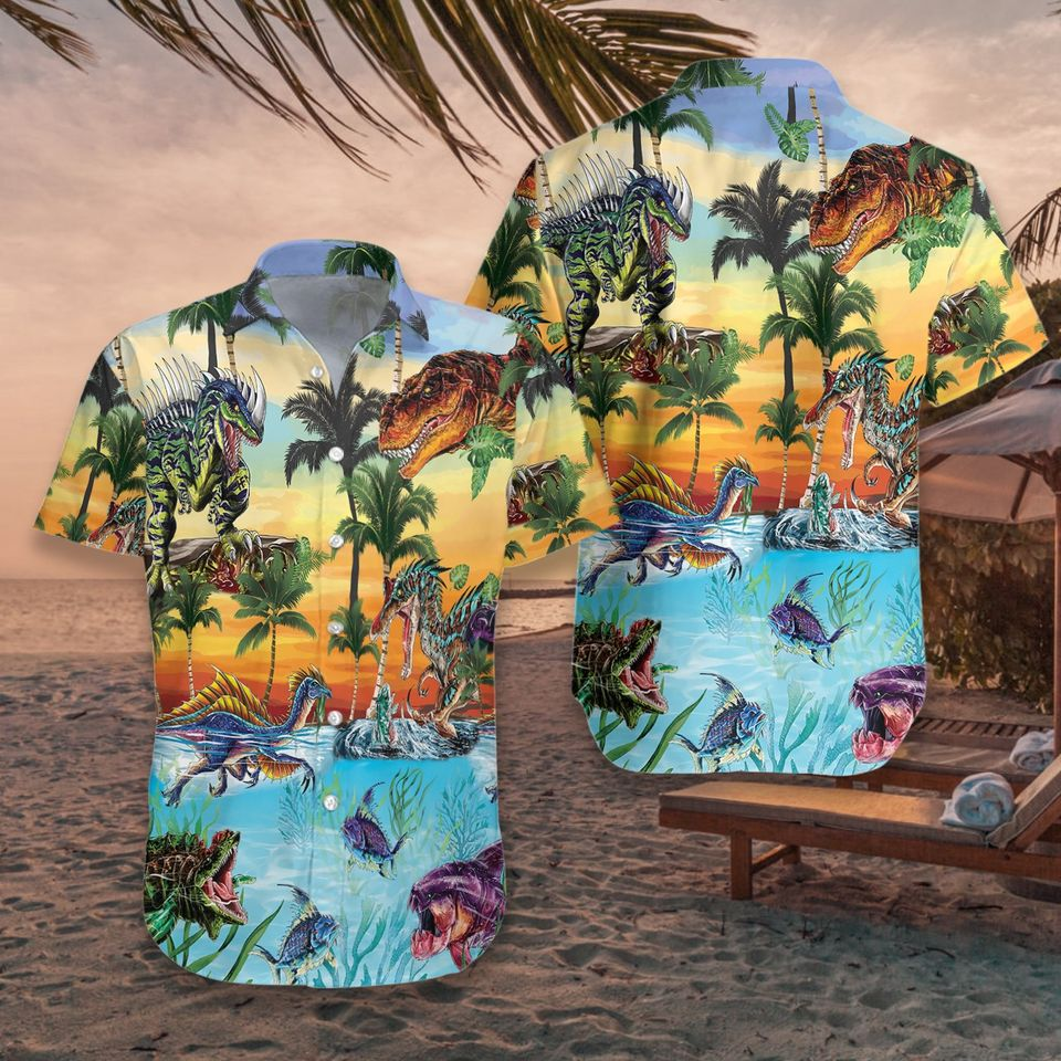 Dinosaur Hawaii Shirt For Men Women Ha47537