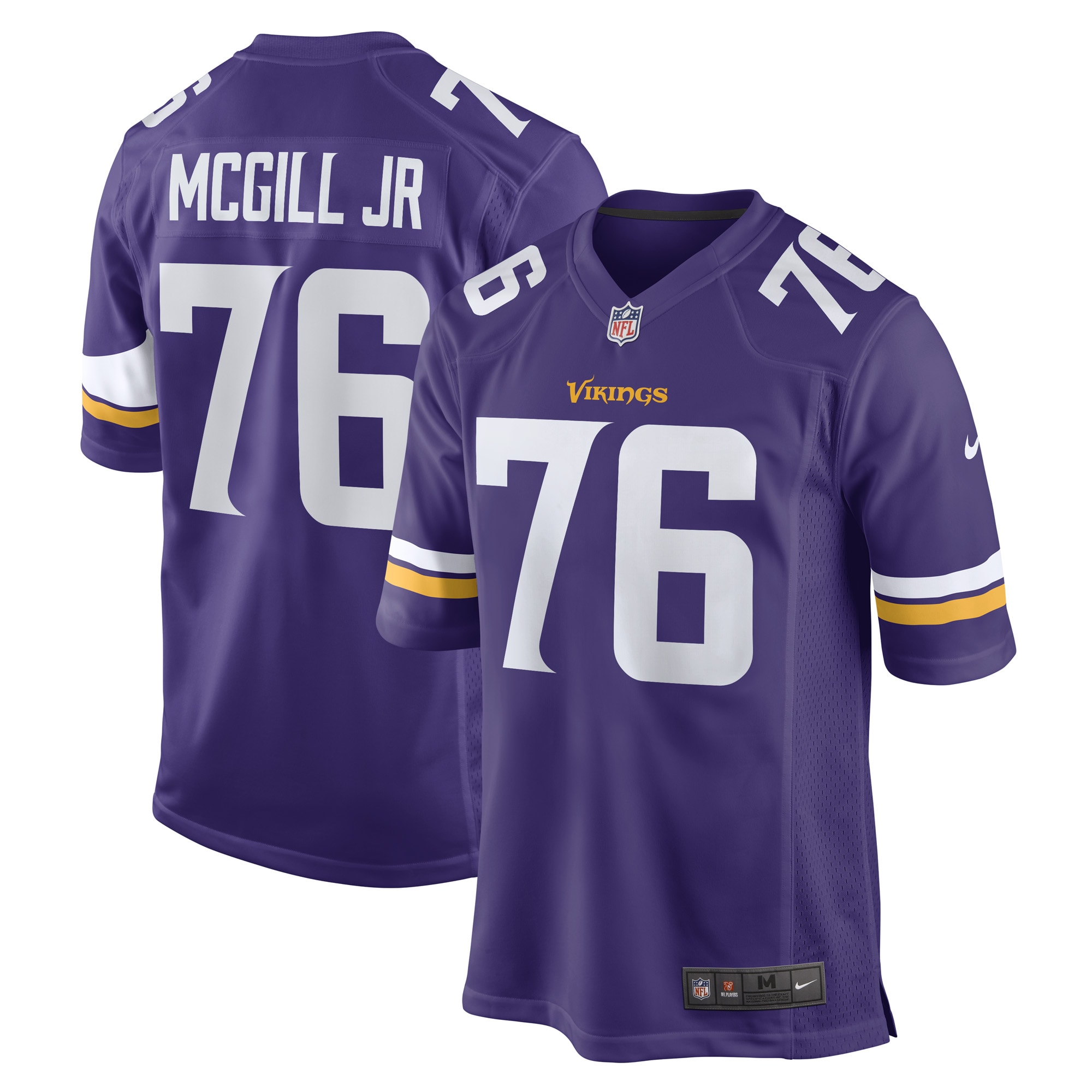 T.Y. McGill Jr. Minnesota Vikings Game Player Jersey – Purple