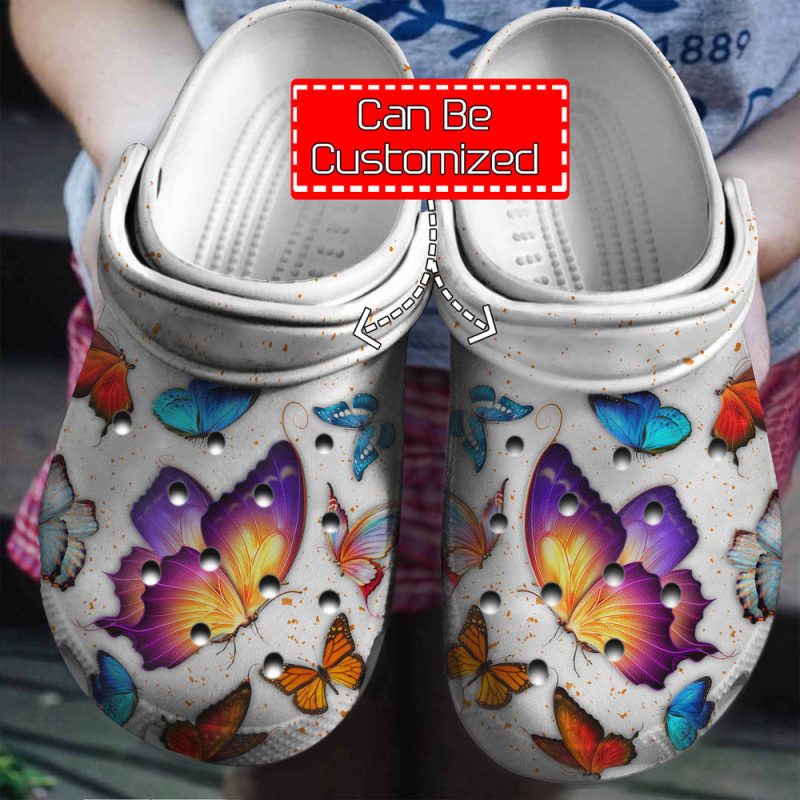 Animal – Personalized Butterfly Lovers Clog Shoes For Men And Women