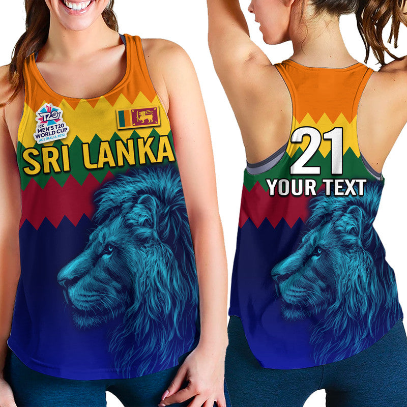 (Custom Personalised) Sri Lanka The Lions Cricket Women Racerback Tank Lt9