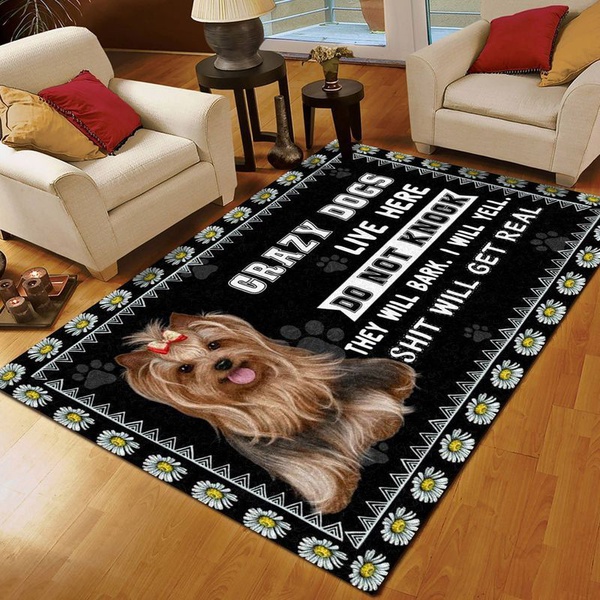 Yorkshire Terrier 6 Area Rug Living Room Rug Home Decor Floor Decor VH3