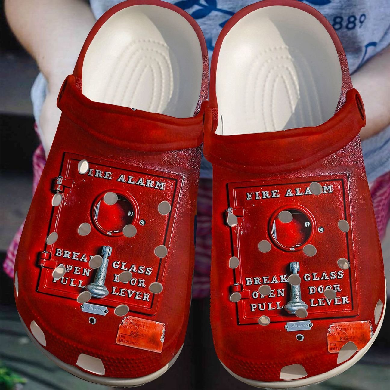 Fire Fighter Personalized Clog, Custom Name, Text, Color, Number Fashion Style For Women, Men, Kid, Print 3D Fire Alarm