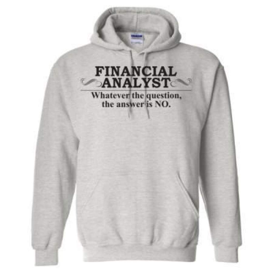 AGR Financial Analyst Whatever The Question The Answer Is No – Heavy Blend™ Hooded Sweatshirt