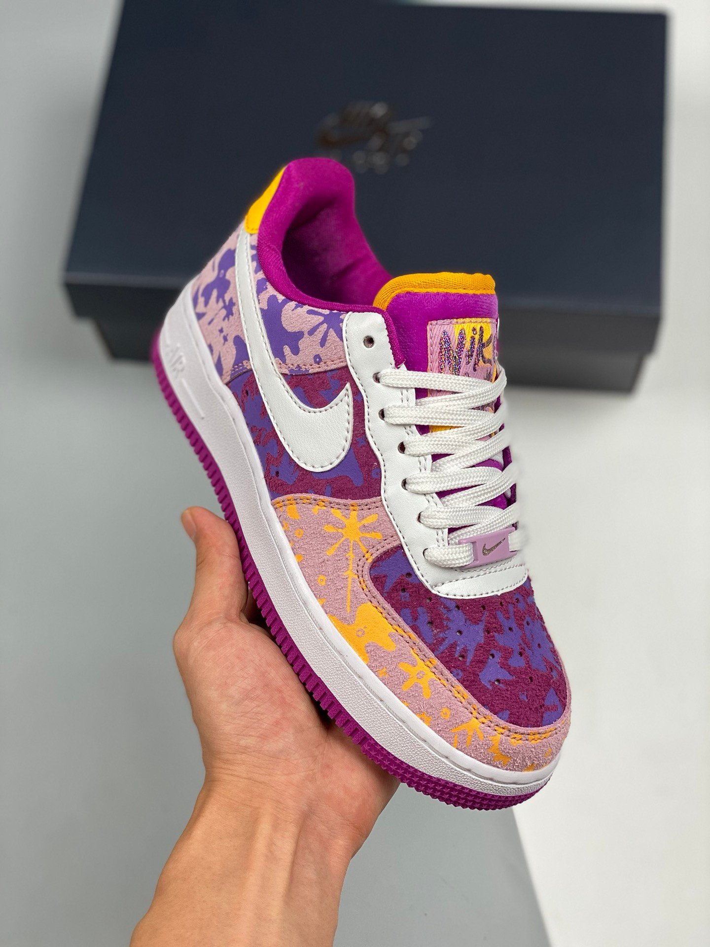 Nike Air Force 1 07 LV8 Red PlumLight Arctic Pink-Wild Violet-White 5340651