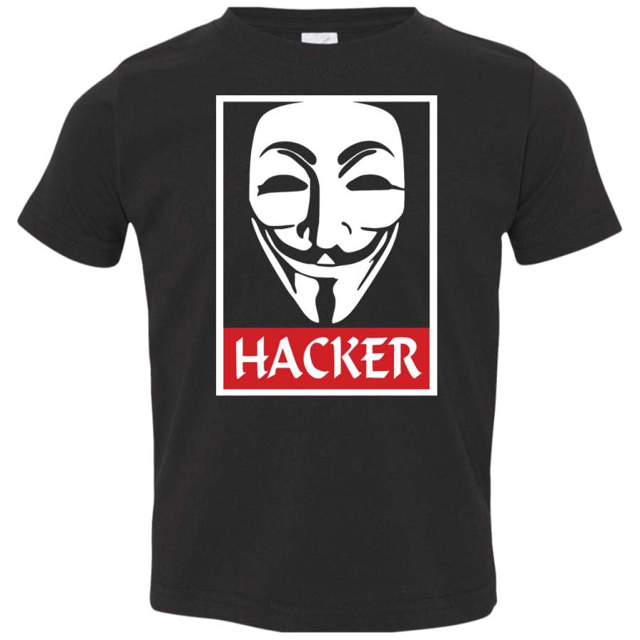 AGR cool design Anonymous Hacker Toddler Jersey T-Shirt