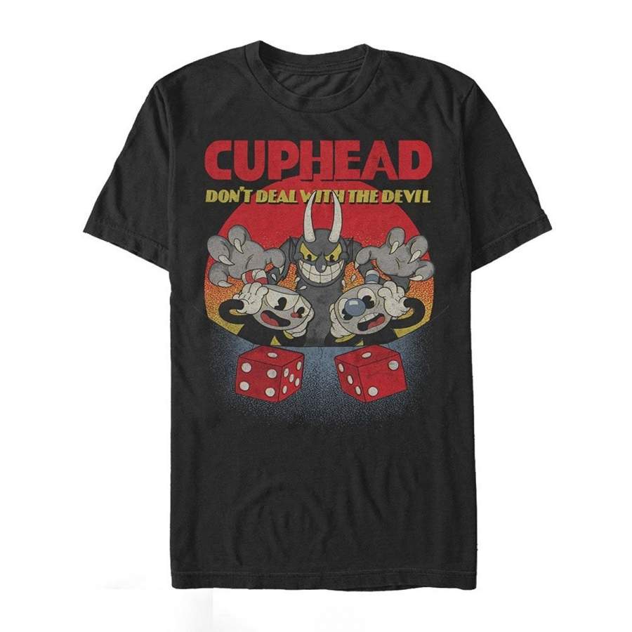 Cuphead Don’t Deal Snake Eyes Mens Graphic T Shirt