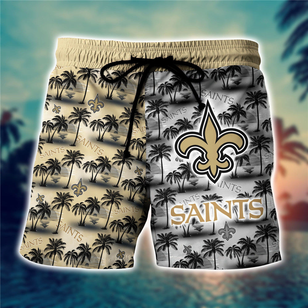 Men’S New Orleans Saints Hawaiian Shorts