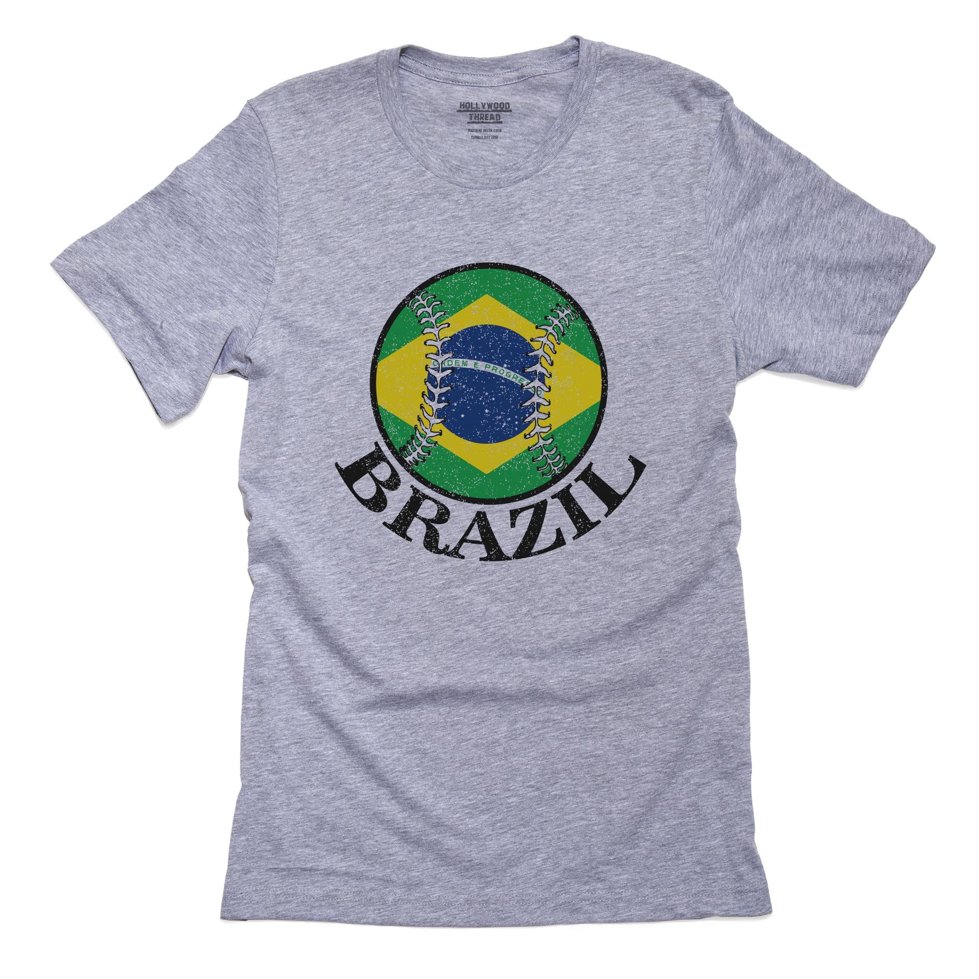 Brazil Baseball Classic – World Vintage with Flag T-Shirt, Framed Print, Pillow, Golf Towel