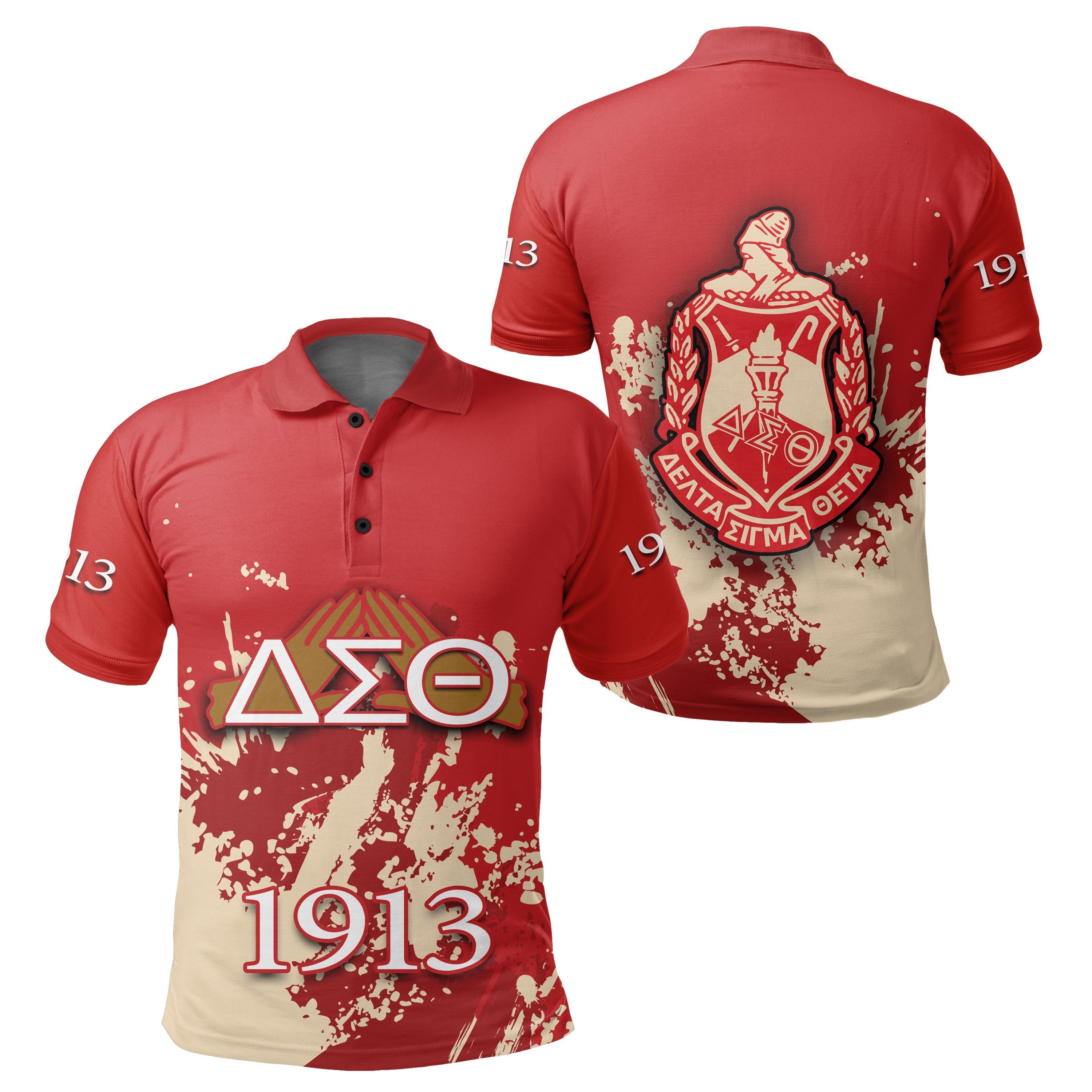 Greek Life Polo Shirt – Delta Sigma Theta Polo Shirt – Spaint Style J89