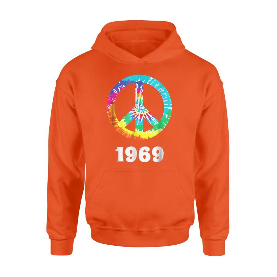 1969 Hippie Peace Sign Halloween Costume Class Reunion Hoodie