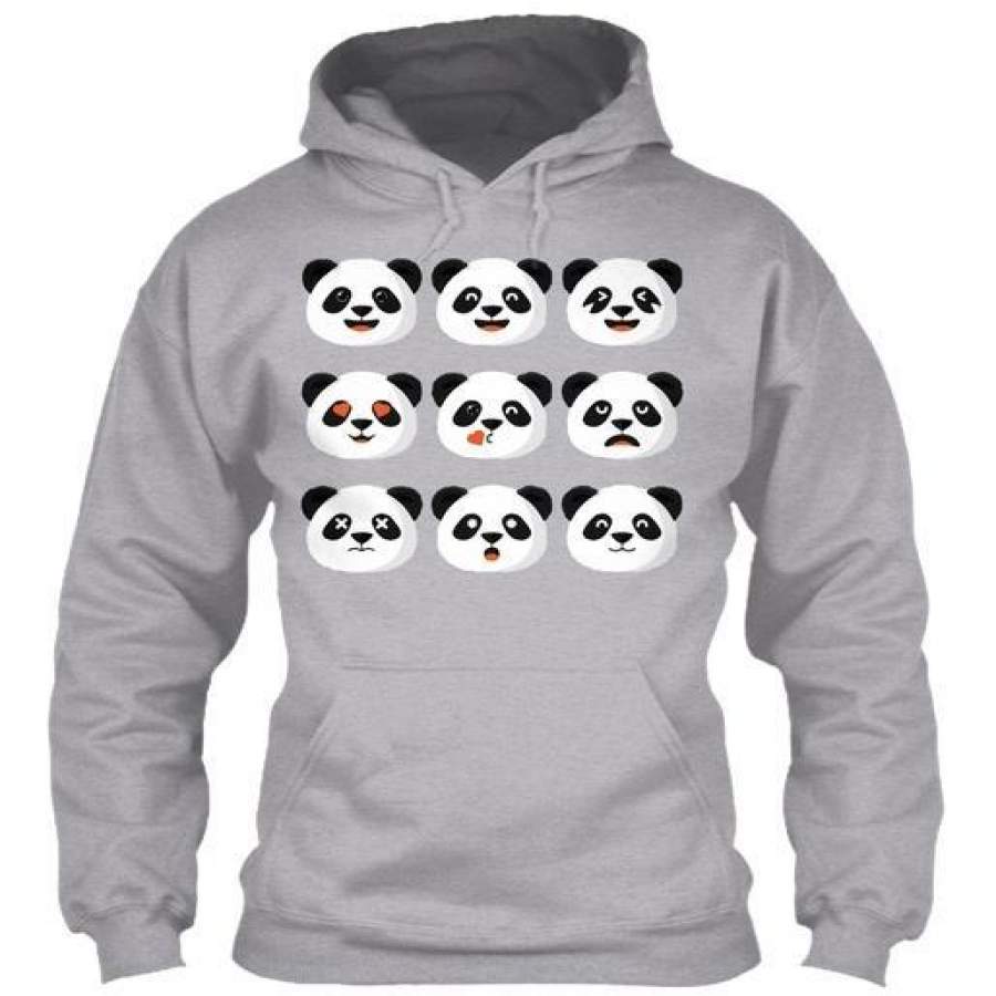 Panda Emoji Christmas Gildan Hoodie Sweatshirt