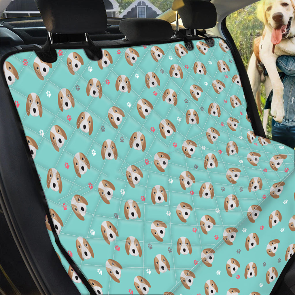 Adorable Beagle Puppy Pattern Print Pet Car Back Seat Cover