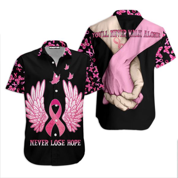 Breast Cancer Awareness Never Lose Hope Hawaii Shirt For Men Women Ha73280