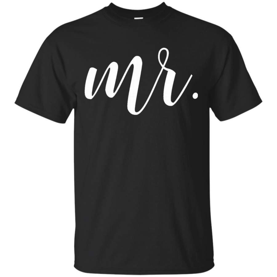 AGR Mens Mr Tshirt. Tee. Shirt. Mrs Tshirt Set. Just Married.