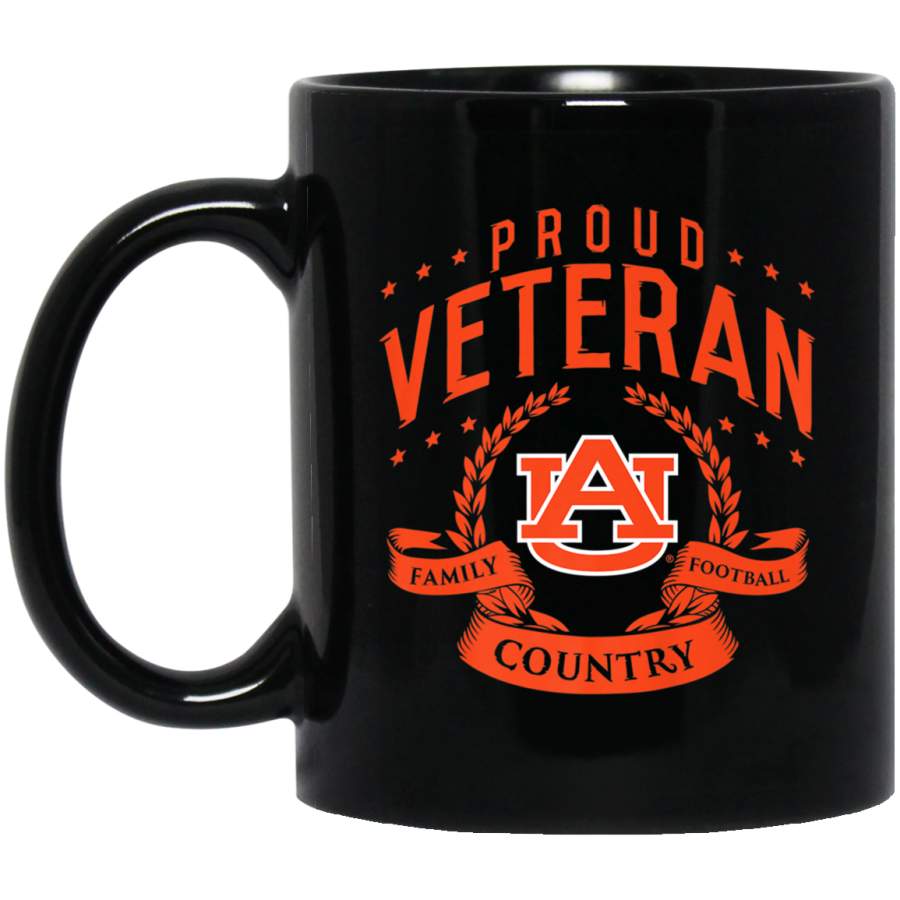 Auburn Tigers Proud Veteran Mug 11 oz 15 oz Black Mug