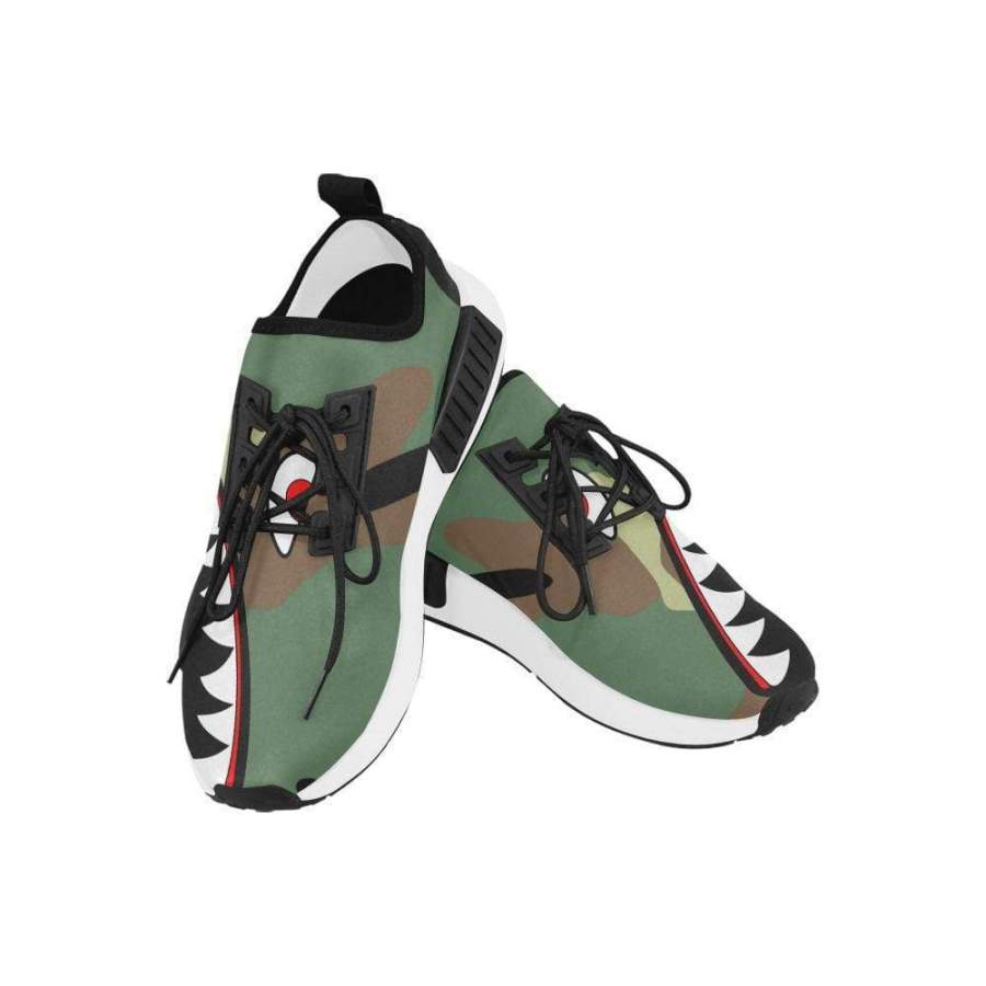 shark style camo low cut Draco Men’s Sneakers (Model025)