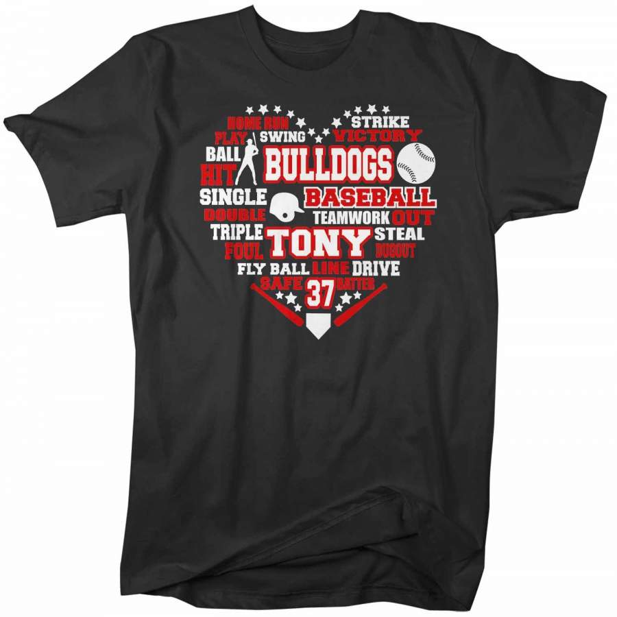 Men’s Personalized Baseball T Shirt Subway Art Shirt Baseball Subway Art Baseball Typography Custom Shirt