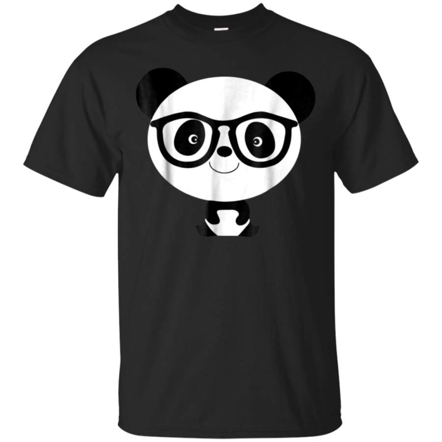 AGR Baby Panda Bear Nerd Shirt  Cool Black White Admirer Gift