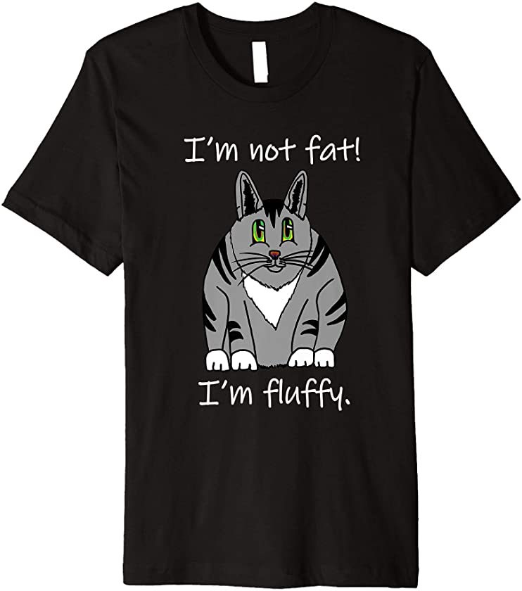 Chonky Kitty Cat Fluffy Fat Kitten For Women Cute Graphic Premium T-Shirt