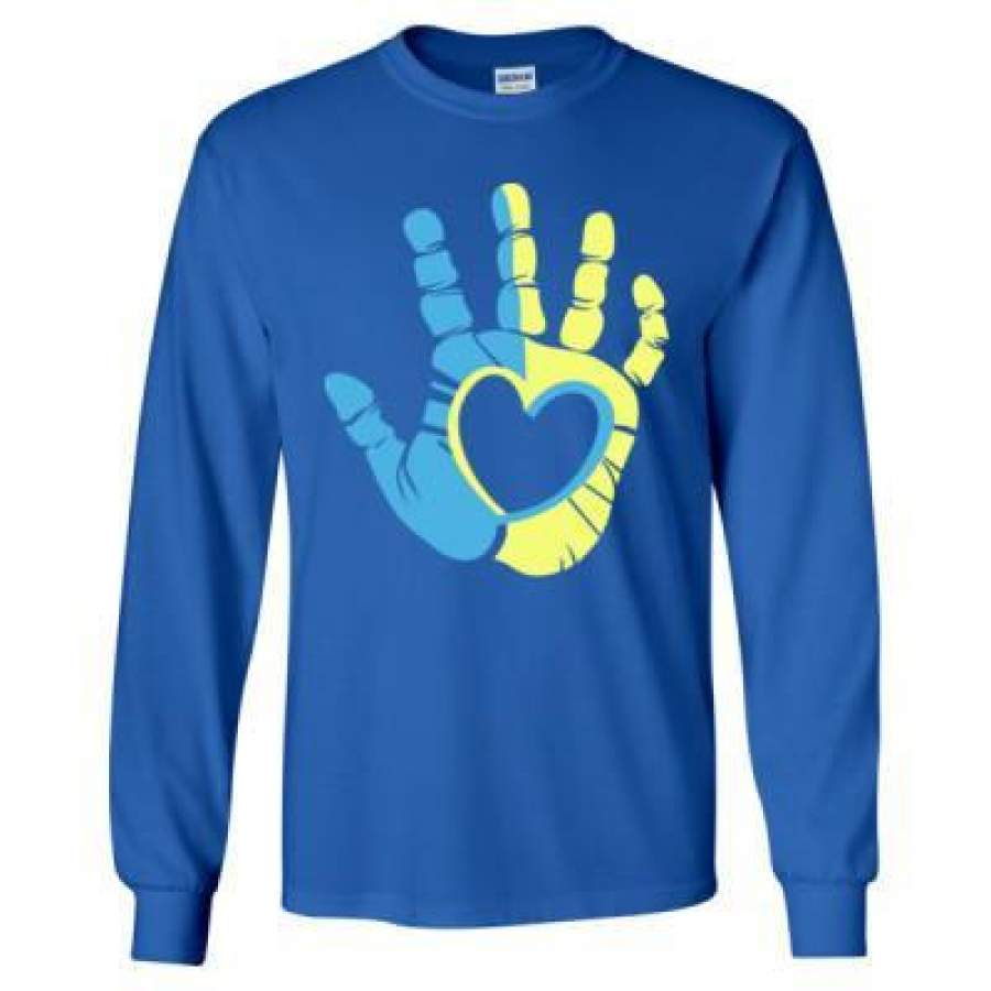 AGR Down Syndrome Awareness Hand – Long Sleeve T-Shirt