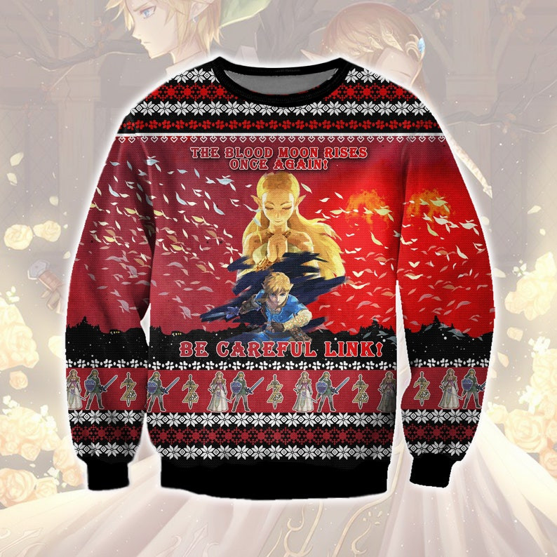 Zelda Xmas Merry Christmas Ugly Sweatshirt, Christmas Ugly Sweater