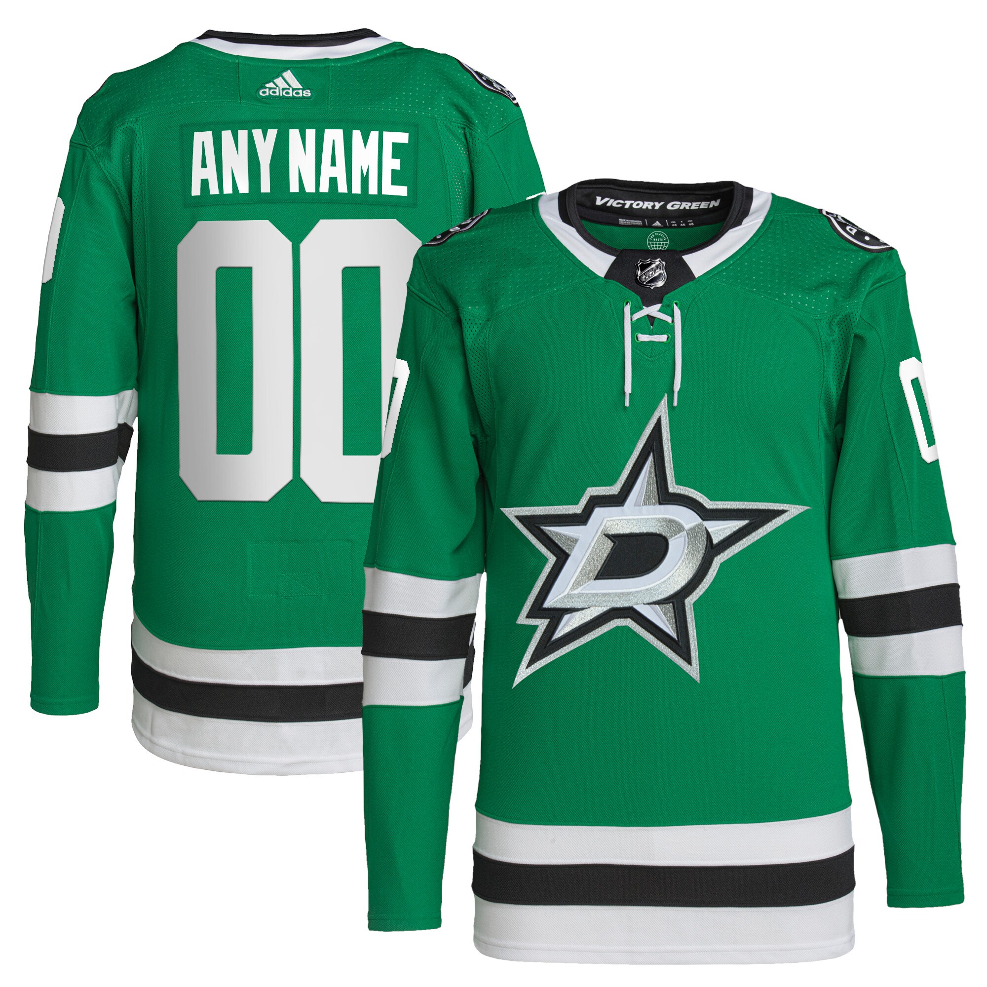 Men's Dallas Stars adidas Green Home Primegreen Authentic Pro Custom Jersey