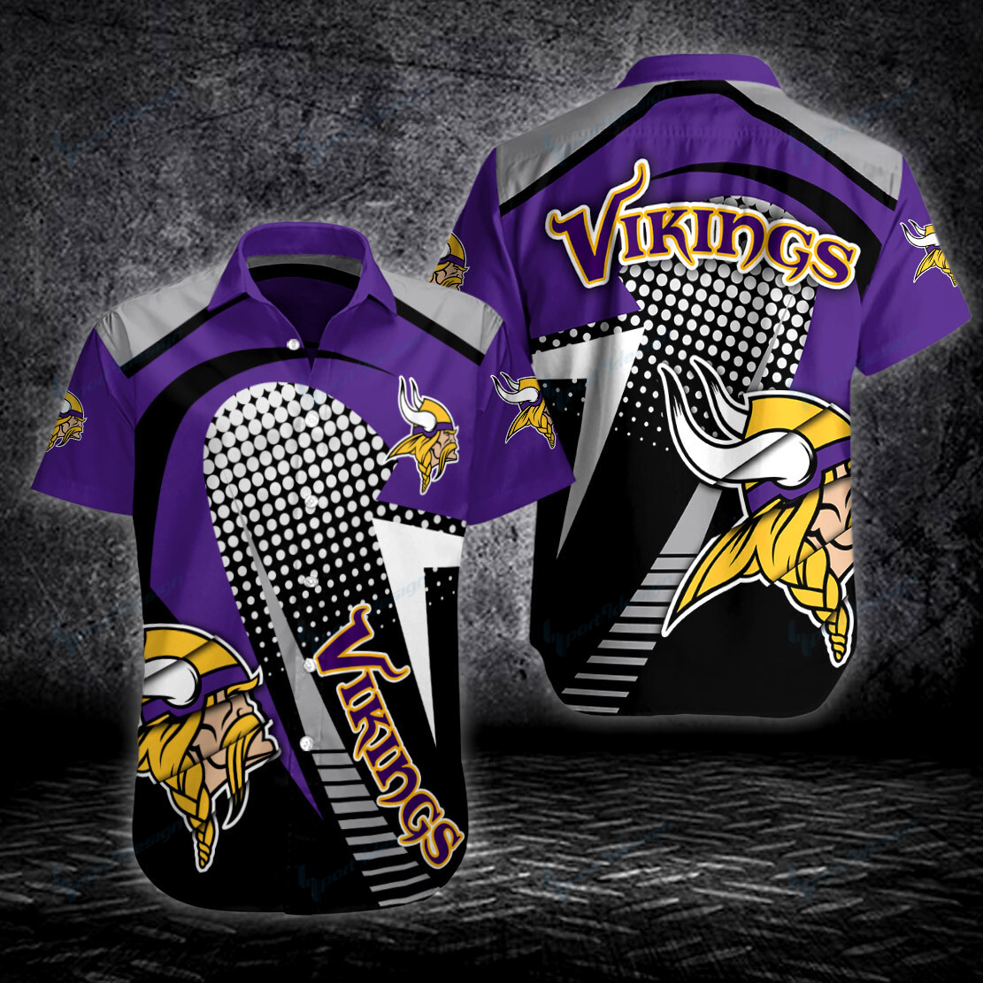 Minnesota Vikings Button Shirt Bg585