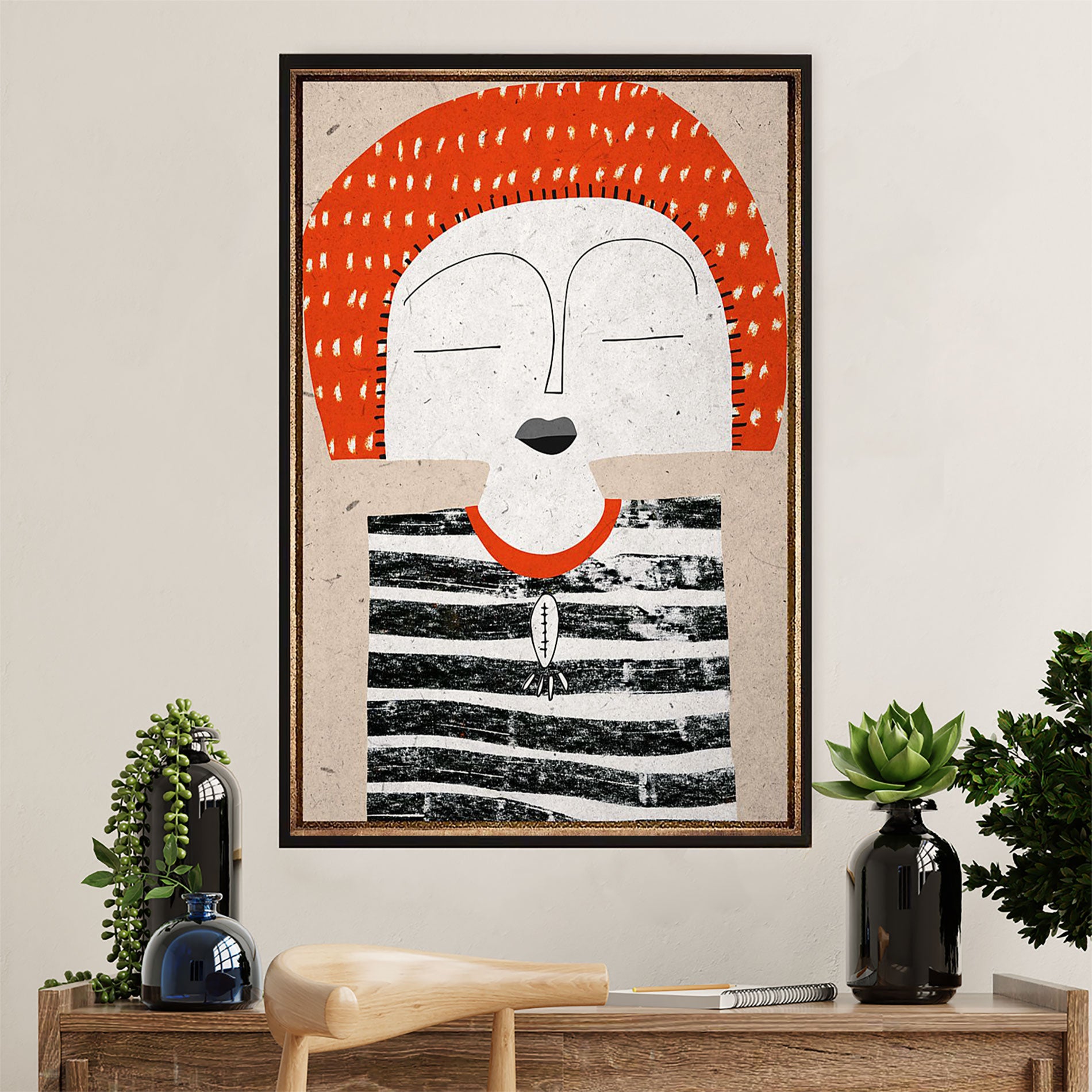 African American Afro Poster Prints | Potrait Art | Wall Art Gift For Black Girl