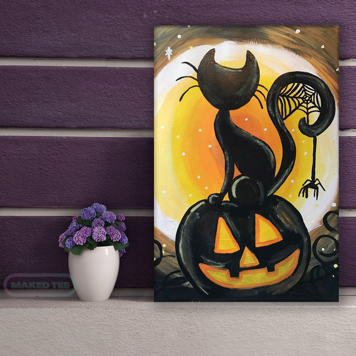 Black Cat Halloween  – Posters Canvas Prints Wall Art