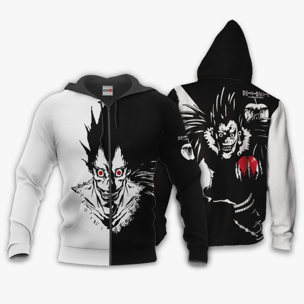 Death Note Hoodie Ryuk Custom Shirt Anime Zip Jacket