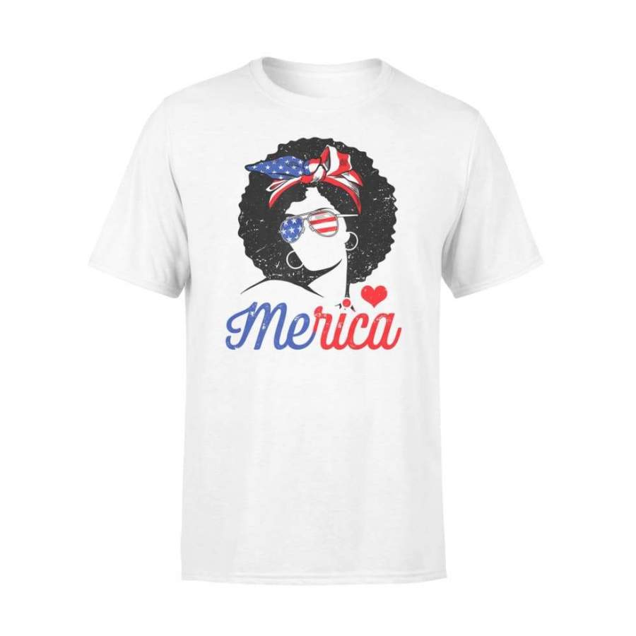 Merica Black Women’s Tshirt 4th Of July Us Flag Shirt Gifts – Standard T-shirt