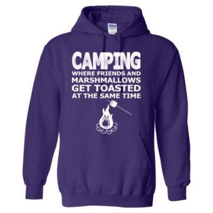 AGR Campfire Where Friends N Marshmallows Get Toasted Same Time – Heavy Blend™ Hooded Sweatshirt